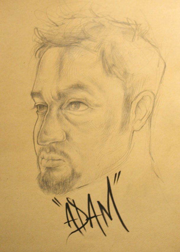 Artist Portraits – Adam, by Robert Plater, 2012, Graphite on paper