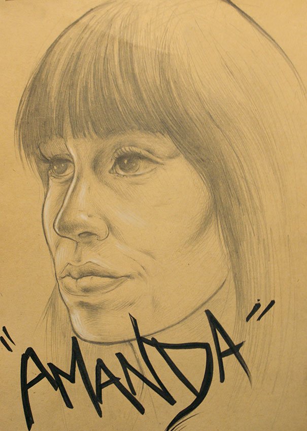 Artist Portraits – Amanda, by Robert Plater, 2012, Graphite on paper