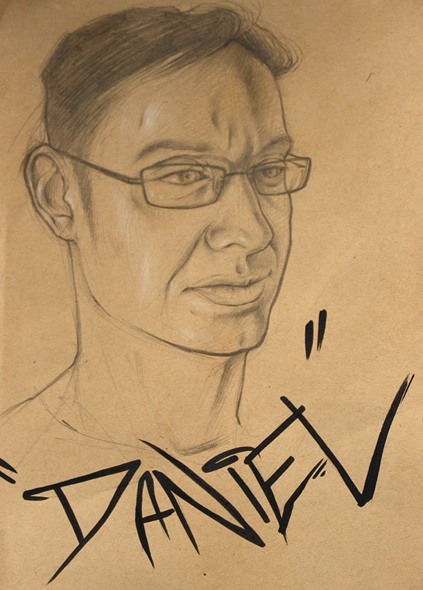 Artist Portraits – Daniel, by Robert Plater, 2012, Graphite on paper