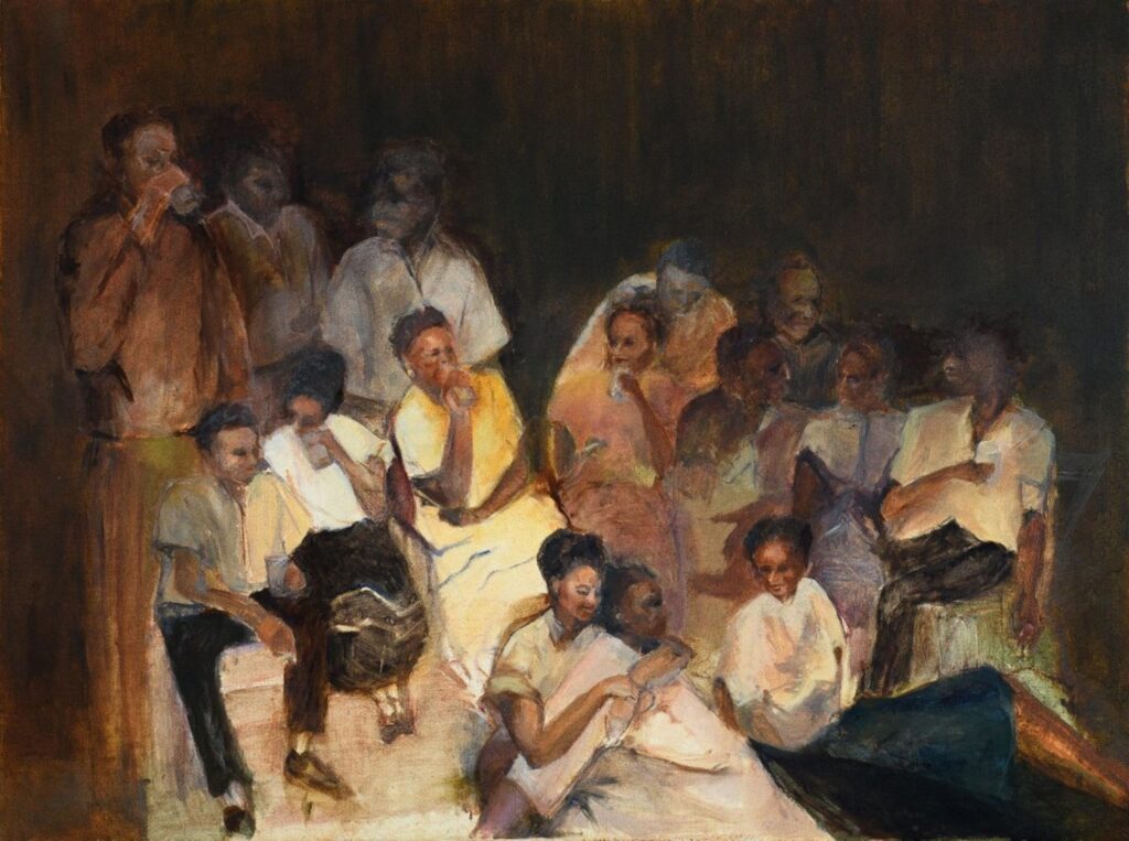 Night Picnic, by Terry Plater, 2020, oil on canvas
