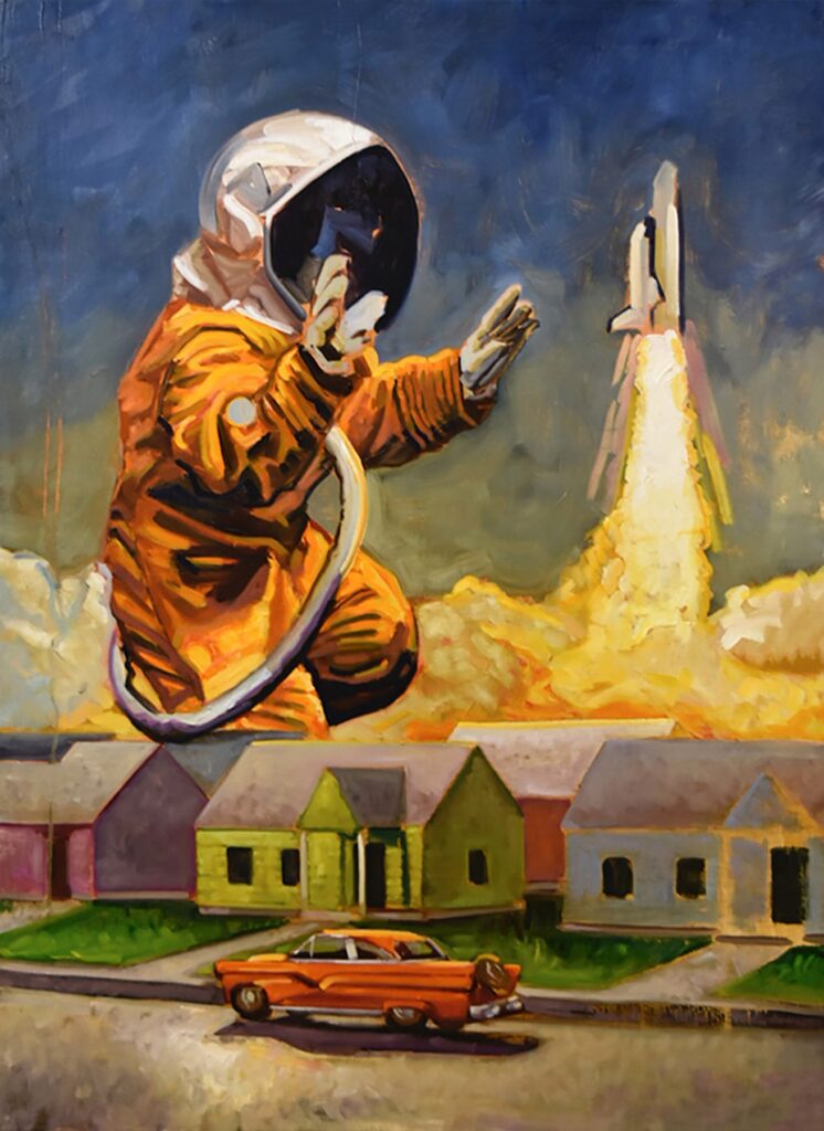 Liftoff, by Bryant Portwood, 2019, oil on canvas