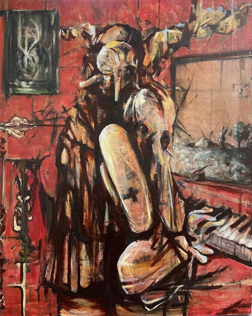 Honda, by Bo Prather, 2023, oil on canvas
