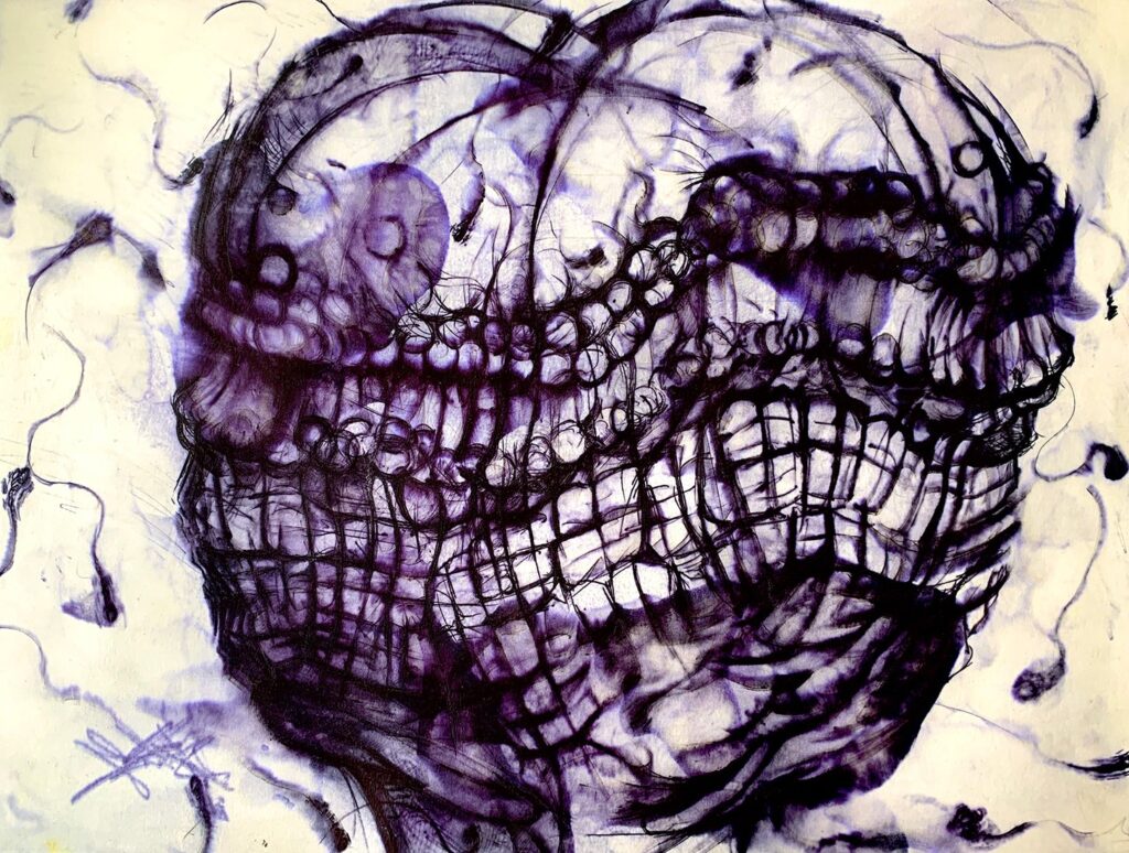 Nats, by Bo Prather, 2020, oil on paper