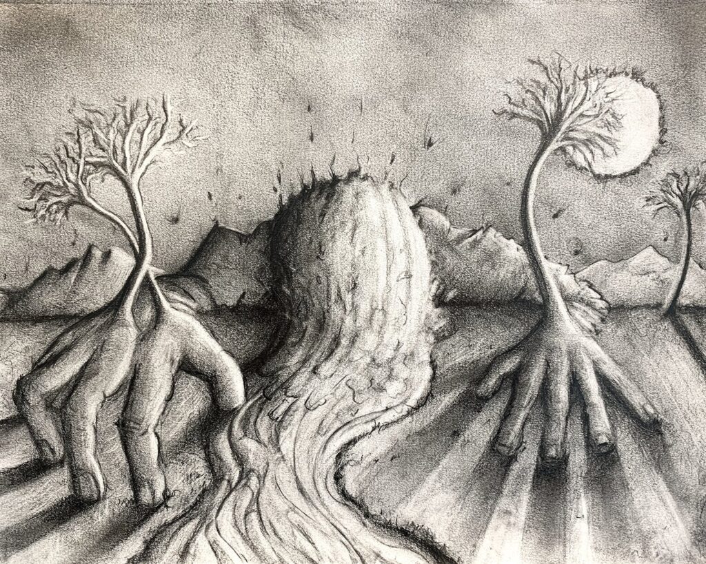 The Earth that I Love, by Bo Prather, 2020, graphite on paper