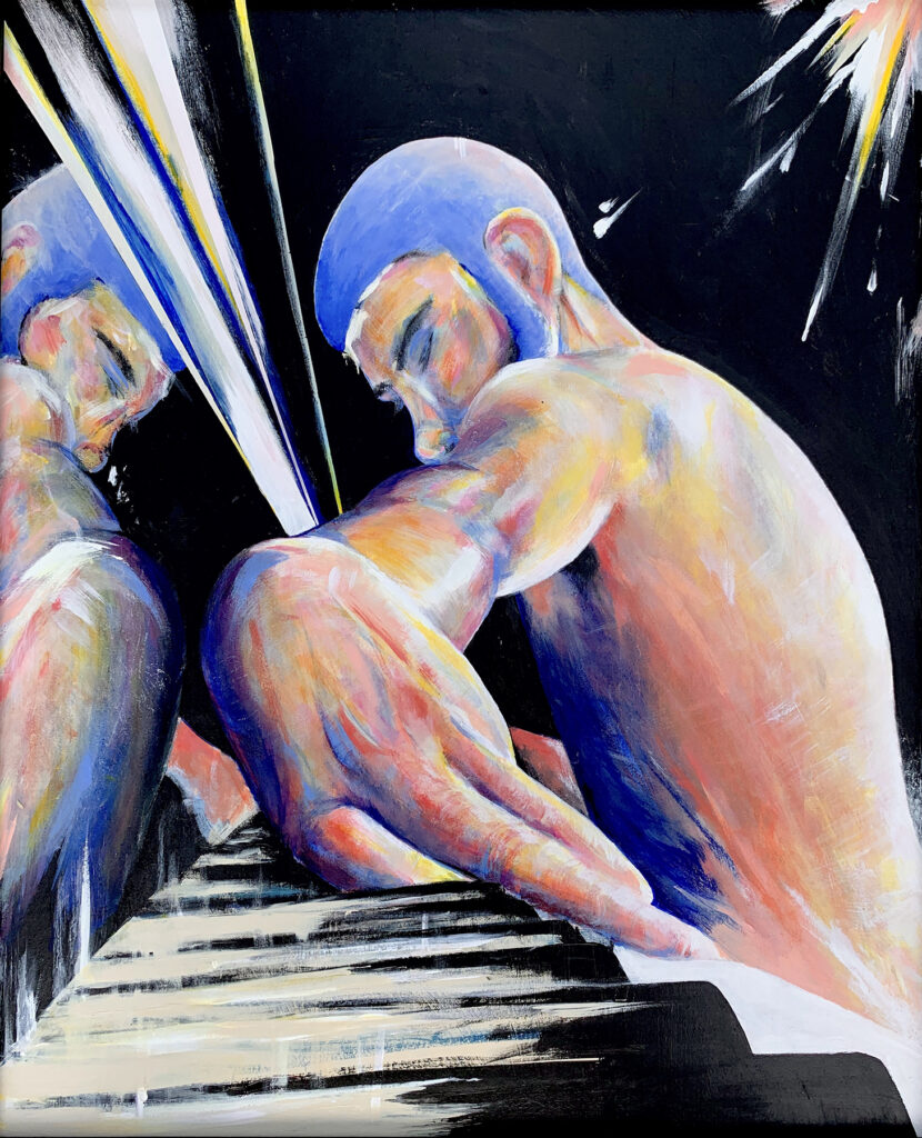 You Remind Me of Jazz, by Bo Prather Click to Buy, 2020, acrylic on paper