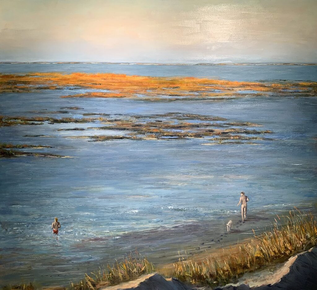 Evening Run at Herring Cove, by Eric Price, 2019, oil on canvas