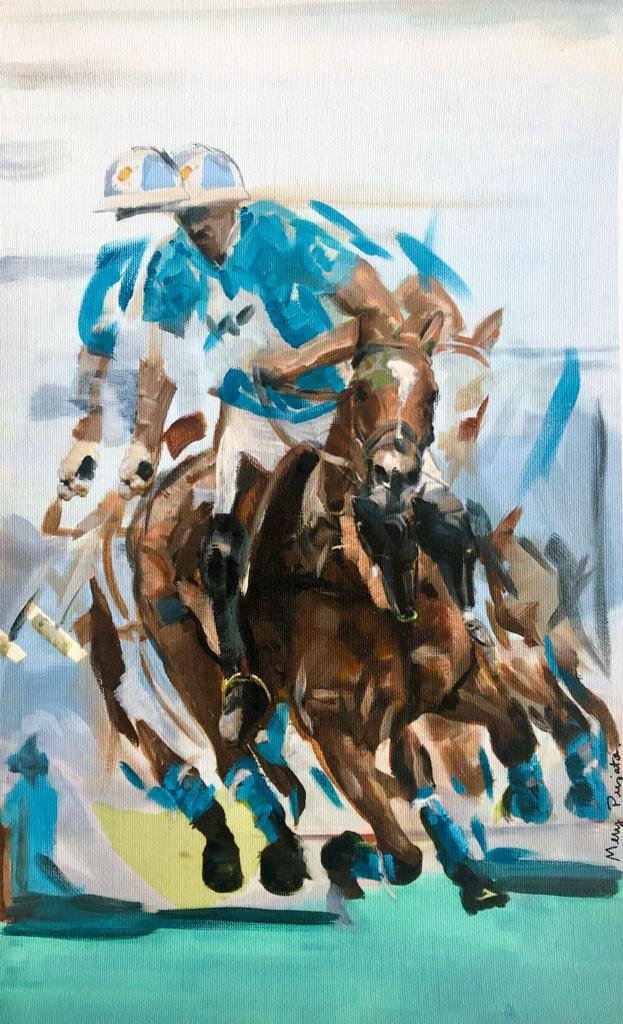 Green Canica, by Mery Pujato Click to Buy, 2020, oil on canvas