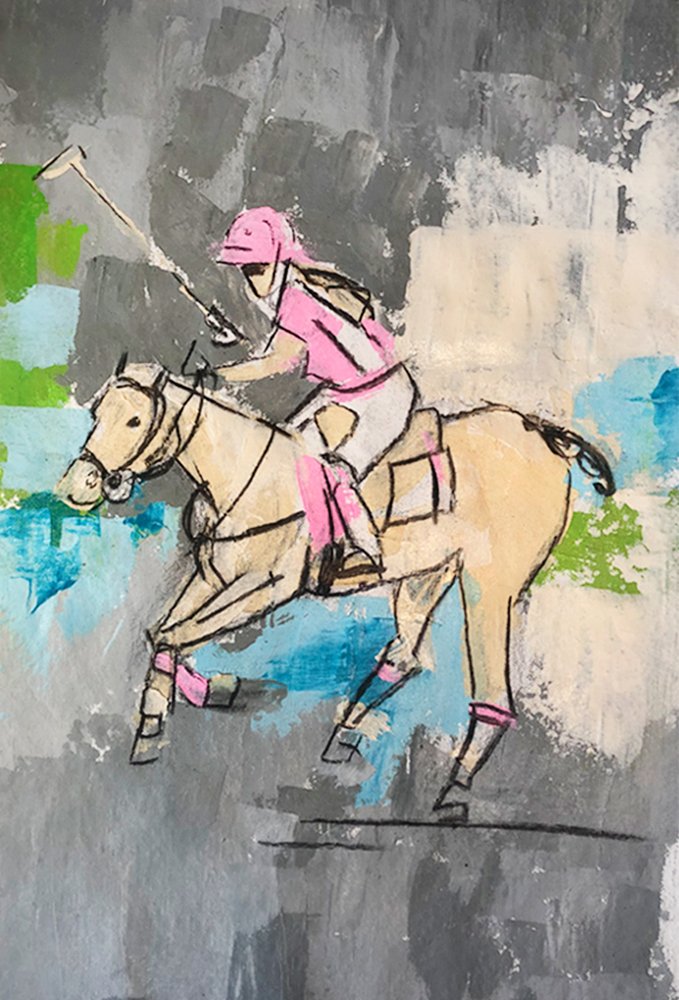 Green Cloud Nala, by Mery Pujato, 2020, acrylic and charcoal on canvas