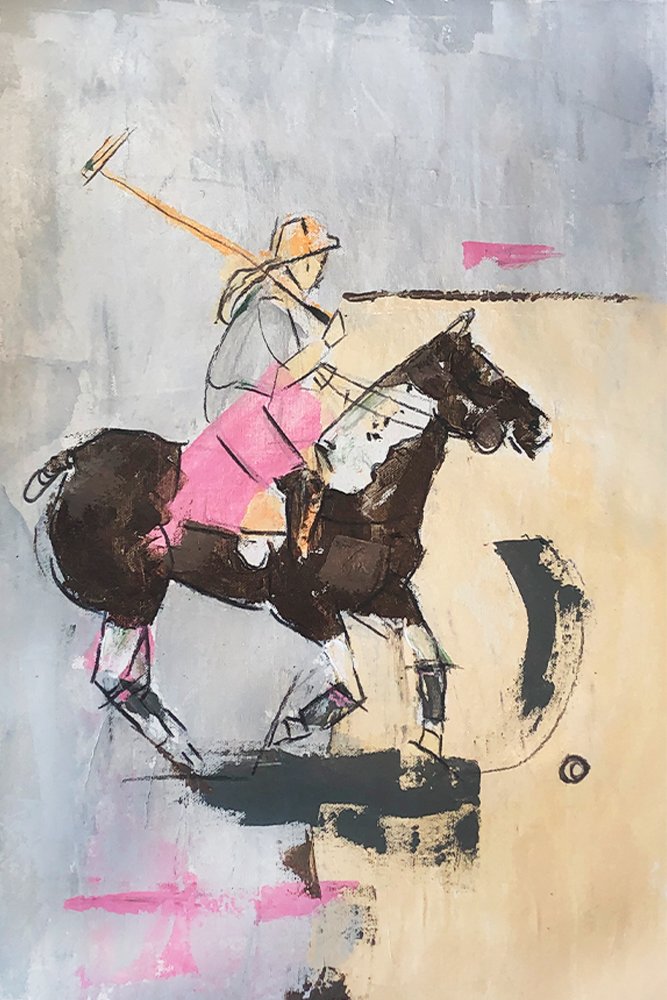 Peach Cloud Stella, by Mery Pujato, 2020, acrylic and charcoal on canvas