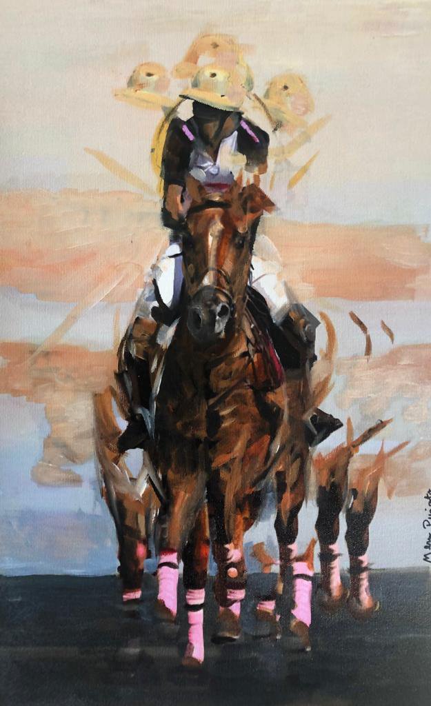 Pink Canica, by Mery Pujato Click to Buy, 2020, oil on canvas
