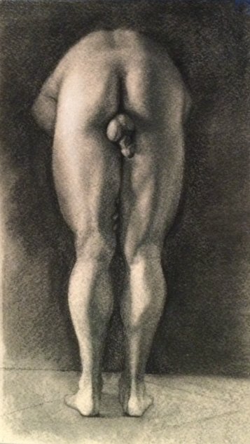 Fruit Bowl Study, by Amanda Pulham, 2014, Charcoal on paper