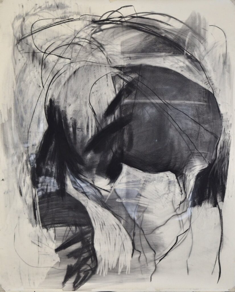 Untitled, by Elliot Purse, 2014, Charcoal and pastel on paper
