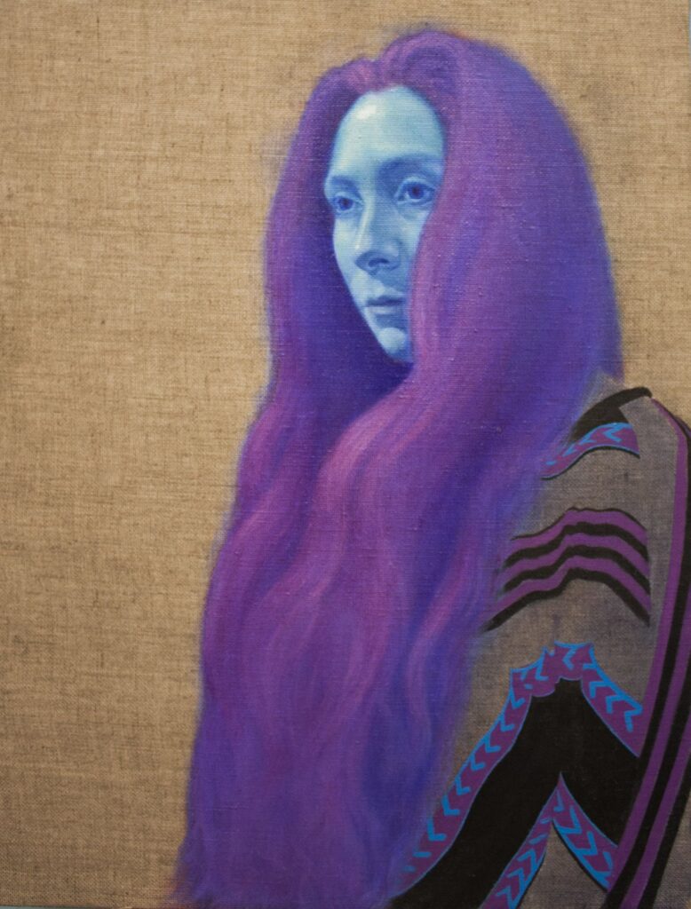 Purple Hair, by James Raczkowski, 2014, Oil on linen