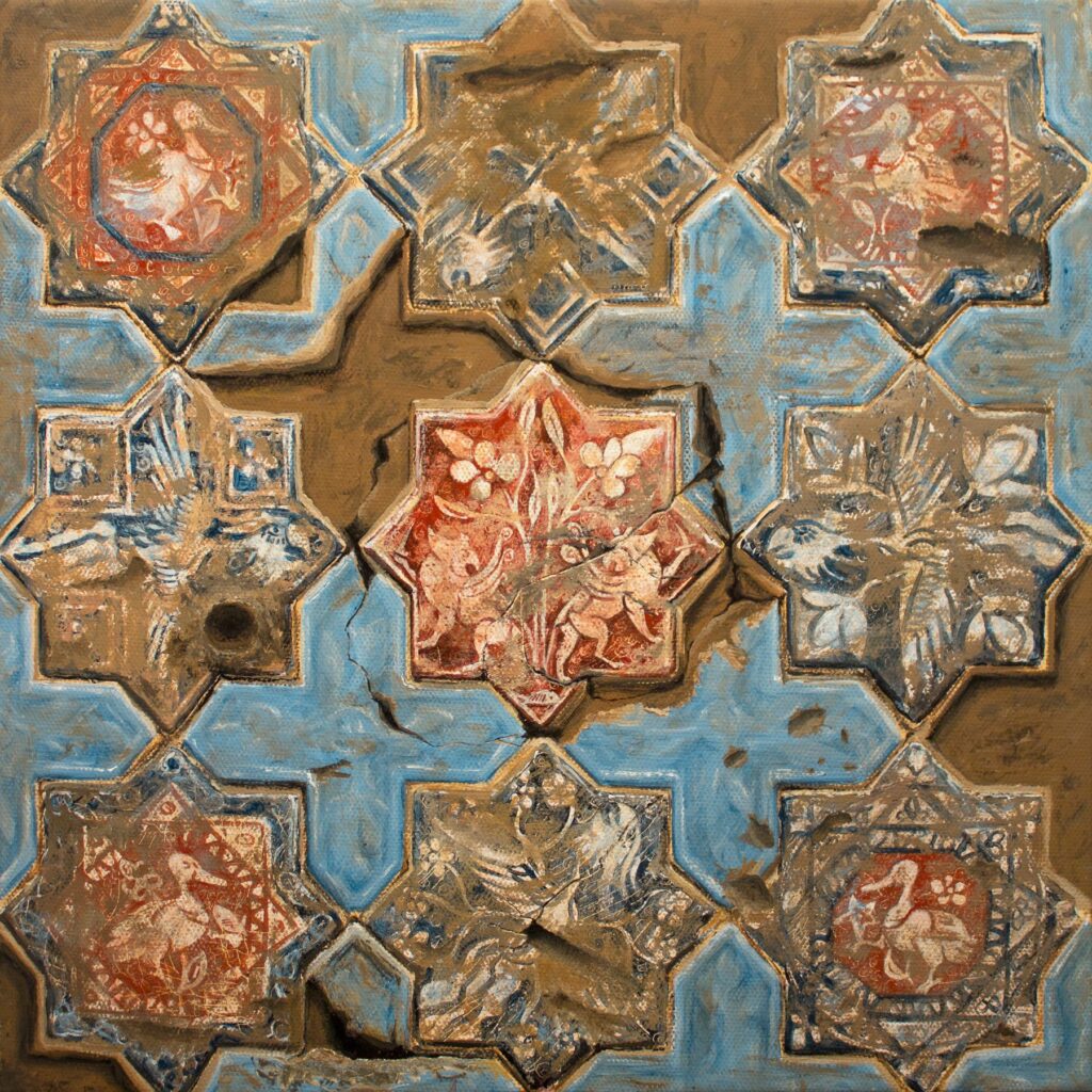 Tile Composition #9, by James Razko, 2016, acrylic on canvas
