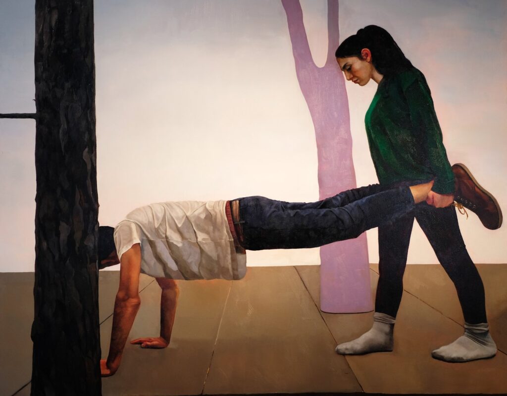 Talking About Leaving, by Rebecca Orcutt, 2017, Oil on canvas
