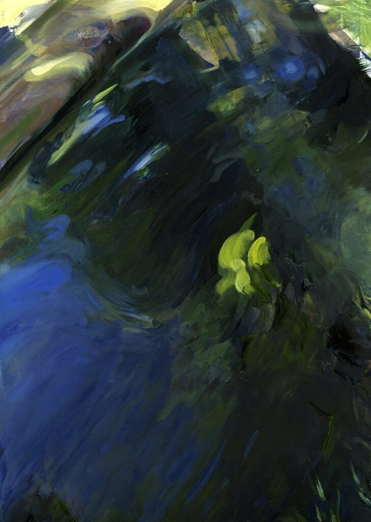 Ruisseau I, by Kristina Reddy, 2016, Oil on canvas paper