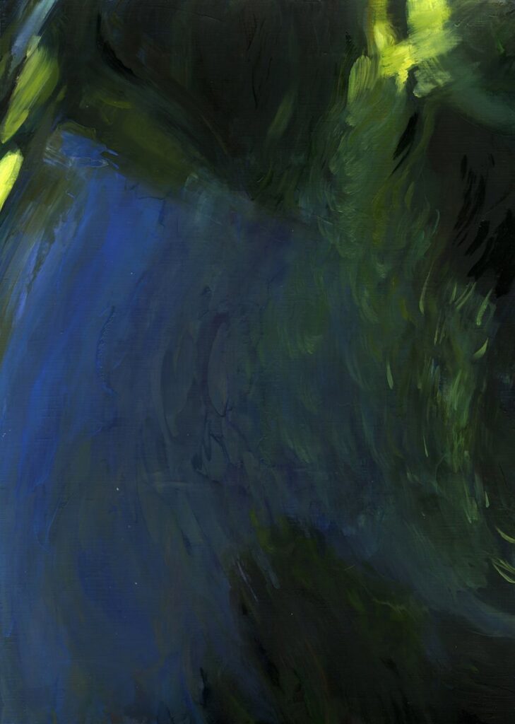 Ruisseau II, by Kristina Reddy, 2016, Oil on canvas paper