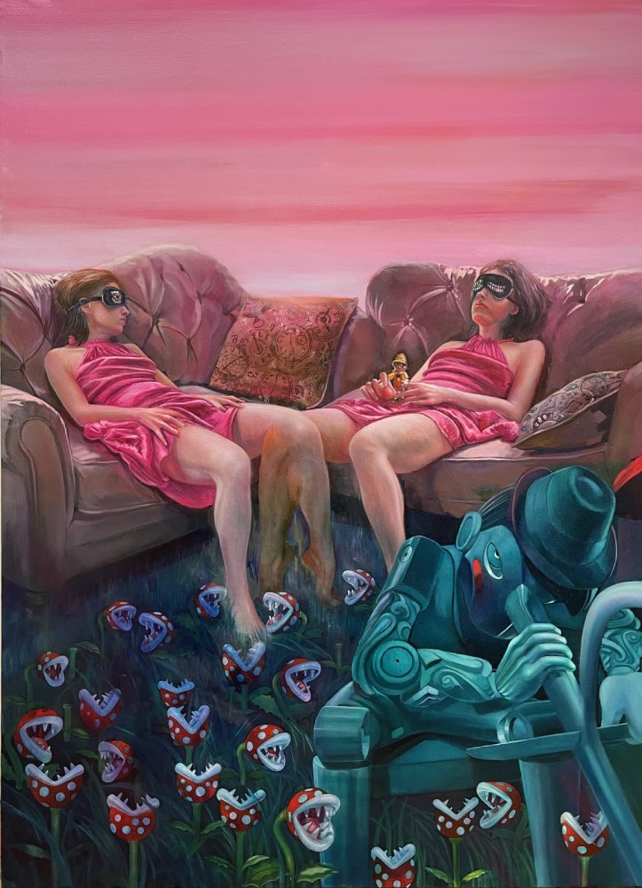 Obsessive Love Disorder, by Salome Rigvava, 2022, oil on canvas