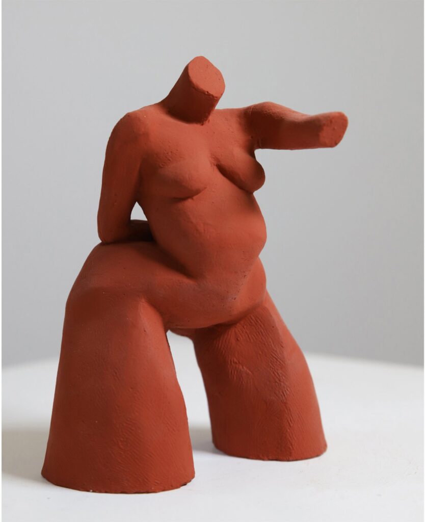 Hold It, by Kelly Robert, 2019, gypsum and Flashe