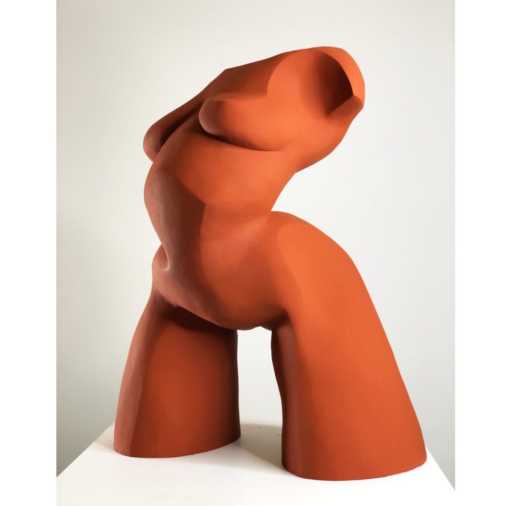 Strong Woman, by Kelly Robert, 2019, clay and Flashe