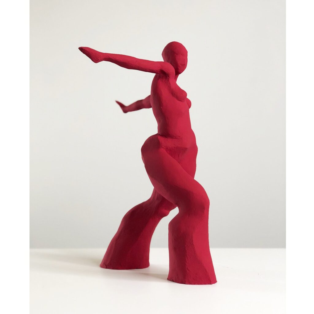 Tight Rope, by Kelly Robert, 2020, clay and Flashe