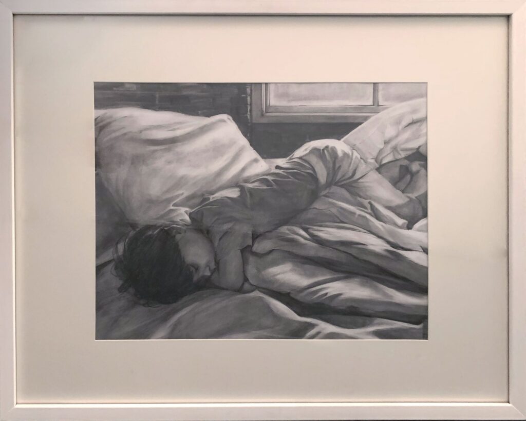 Luis Rodriguez 7:00 AM, by Luis Angel Rodriguez, 2019, graphite on clay coated paper