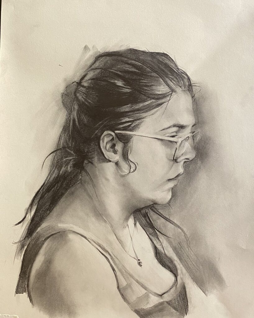 Focus, by Luis Angel Rodriguez, 2020, graphite on paper