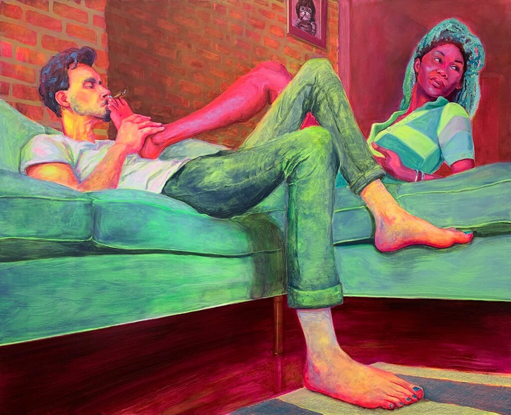 The Lavenders, by Laura Romaine, 2022, oil on linen