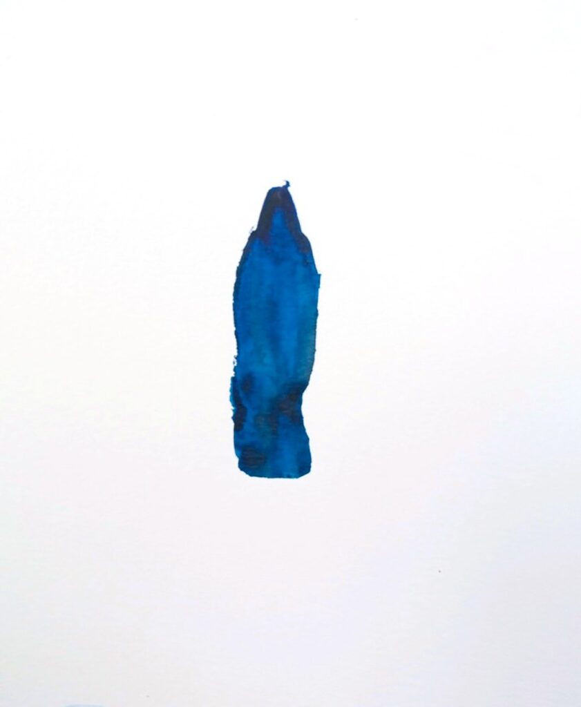 Influencer II, by Lara Ronan, 2023, watercolor on paper