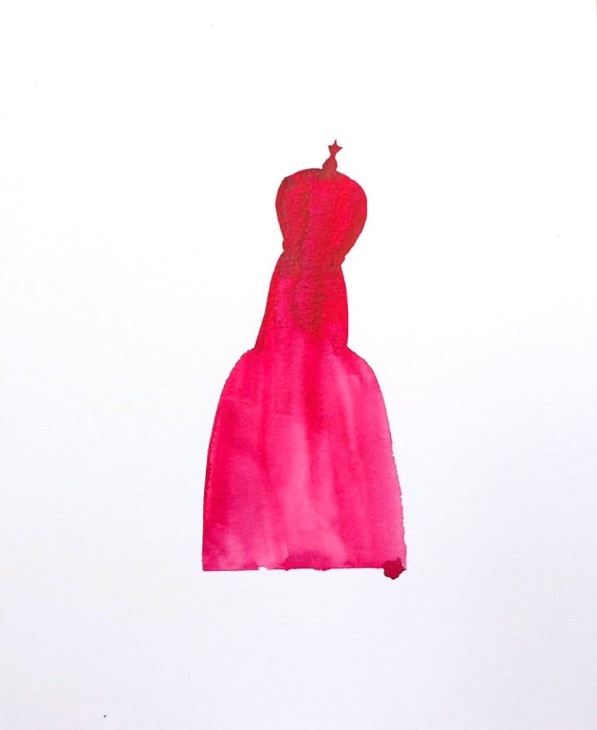 Influencer IV, by Lara Ronan, 2023, watercolor on paper