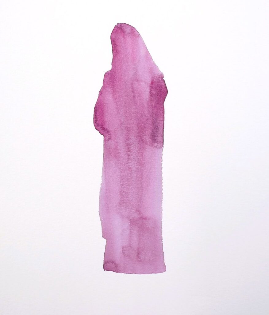 Influencer VIII, by Lara Ronan, 2023, watercolor on paper