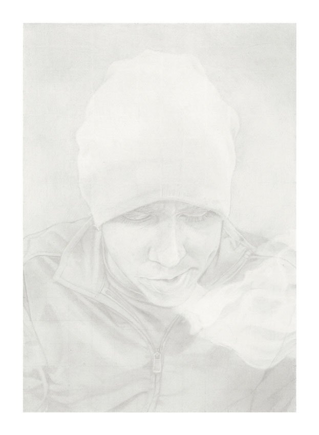 Mark Smoking, by Grayson Ronk, 2012, Pencil on paper