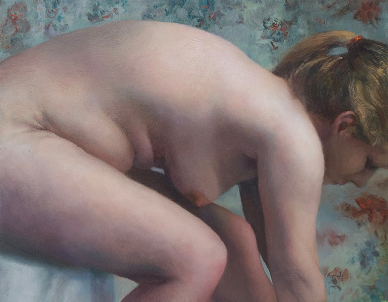 Dawn, by Maggie Rose, 2020, oil on panel