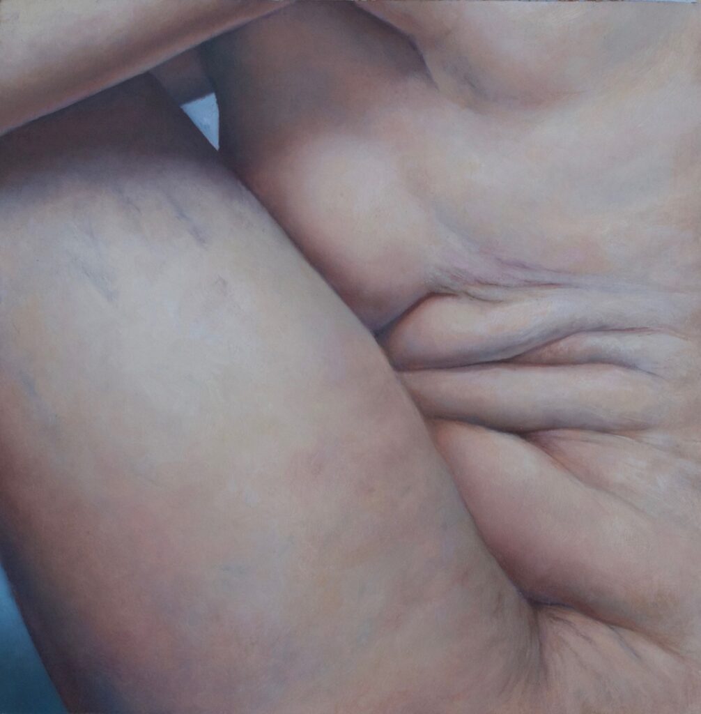 Fold, by Maggie Rose, 2018, oil on panel