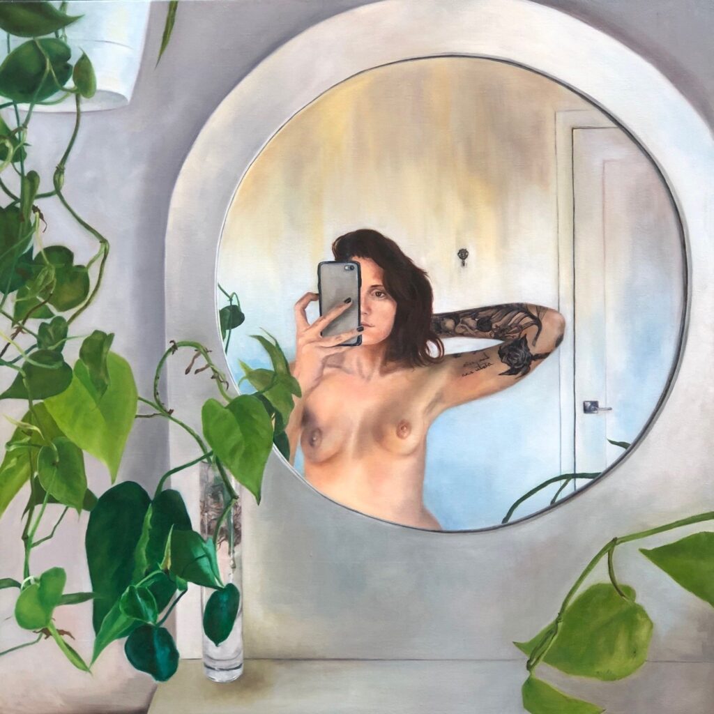 Cameraphone IV, by Meg Rossetti, 2019, oil on canvas