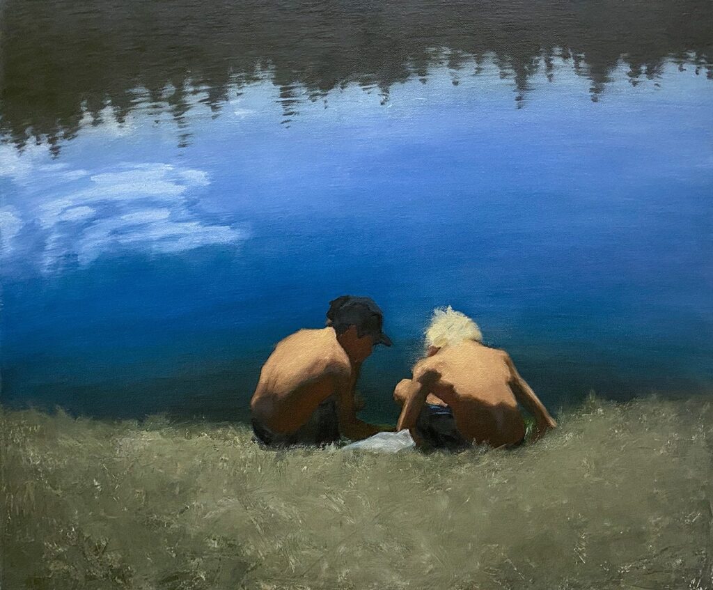 Tadpoles Are the Caterpillars of the Pond, by Jeremy Roy, 2022, oil on canvas