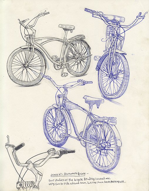 Studies of Bicycles, by George Rue, 2015