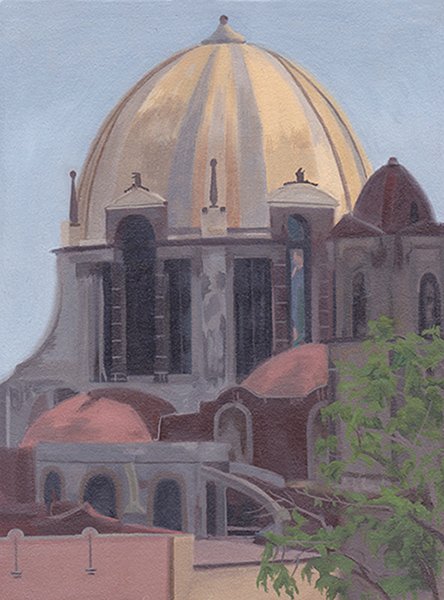 Iglesia de San Loretto, by George Rue, 2015, Oil on paper