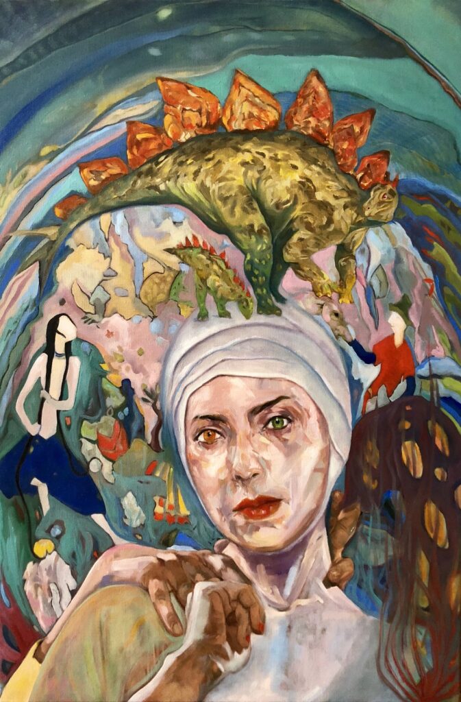 Minia-Saur, by Bahar Sabzevari, 2017, Oil on linen