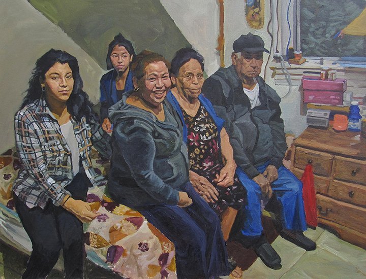 La Familia Rodriguez, by Victor Manuel Salinas, 2018, acrylic on canvas