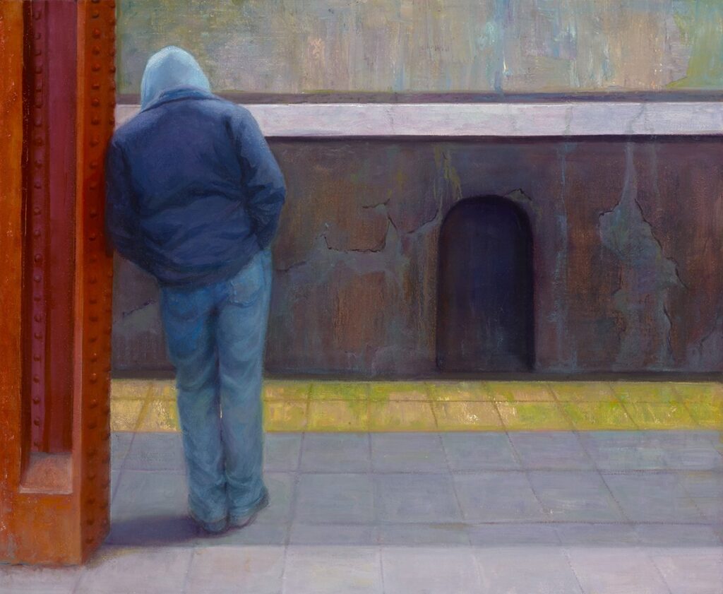 51st and Lexington, by Manu Saluja, 2018, oil on canvas