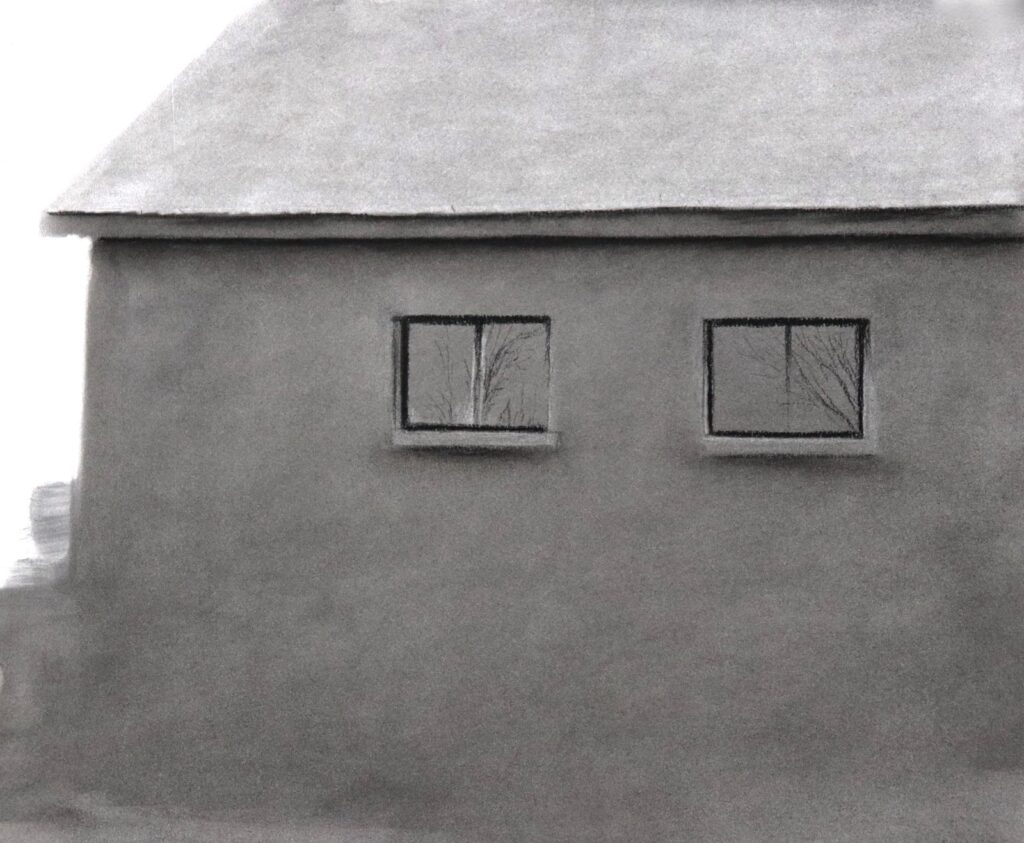 Aperture 1, by Nicholas Sanchez, 2018, Charcoal on paper