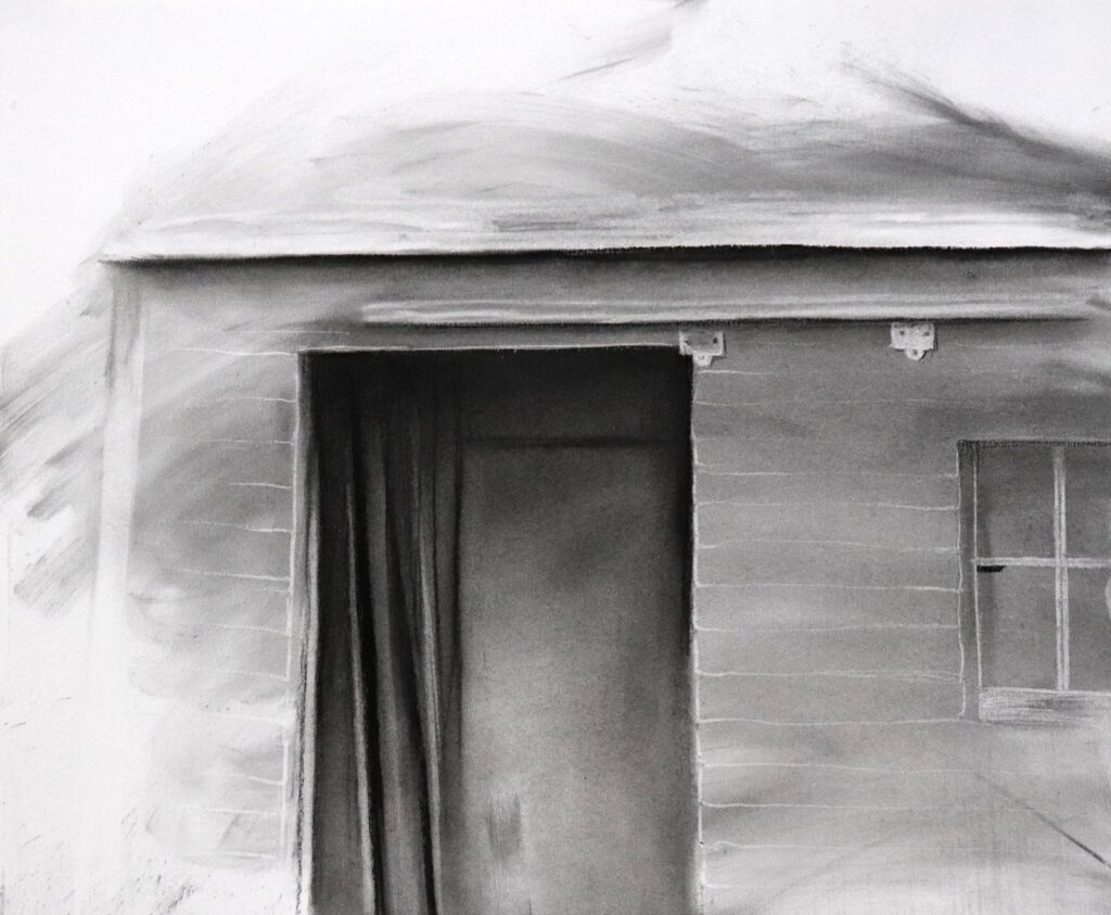Aperture 10, by Nicholas Sanchez, 2018, Charcoal on paper