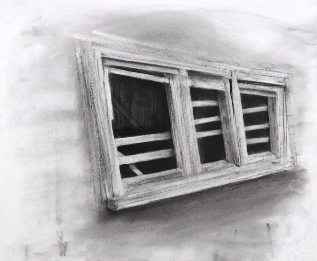 Aperture 12, by Nicholas Sanchez, 2018, Charcoal on paper