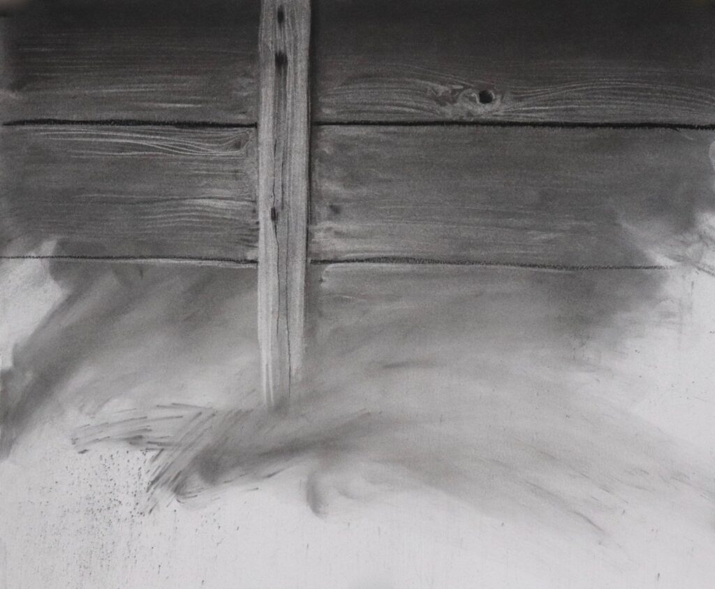 Aperture 14, by Nicholas Sanchez, 2018, Charcoal on paper