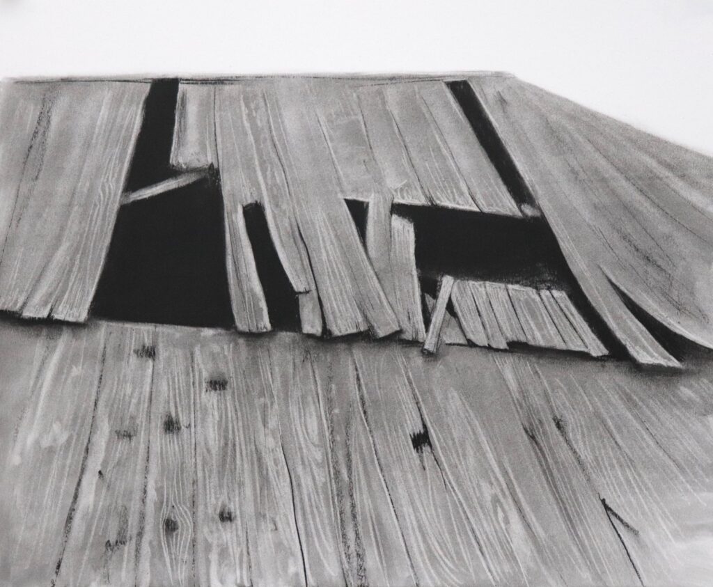 Aperture 15, by Nicholas Sanchez, 2018, Charcoal on paper