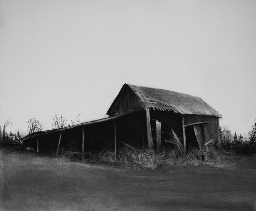 Eclipse 10, by Nicolas V. Sanchez, 2014, Charcoal on paper