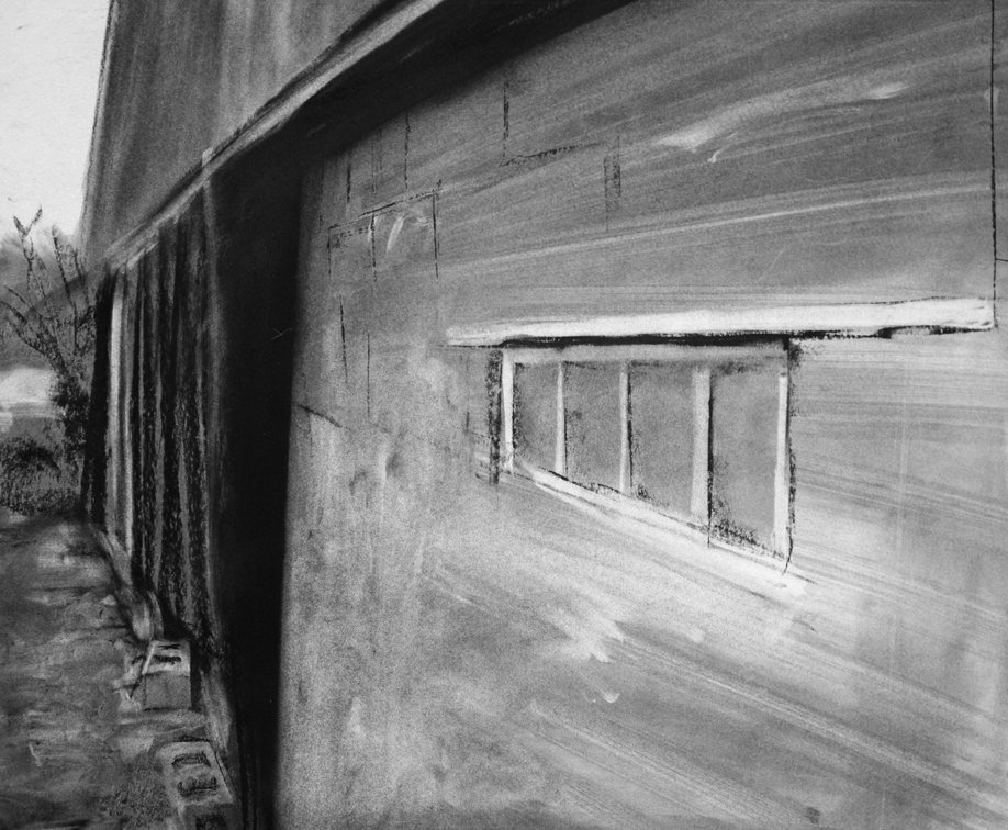 Eclipse 2, by Nicolas V. Sanchez, 2014, Charcoal on paper