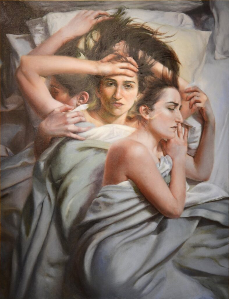 A Ritual Doomed to Repeat Itself, by Rachel Sard, 2016, Oil on canvas