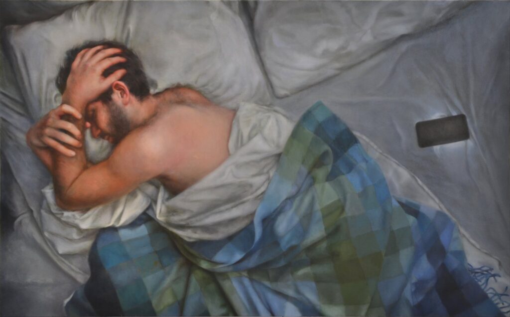 Sleep Mode, by Rachel Sard, 2016, Oil on canvas